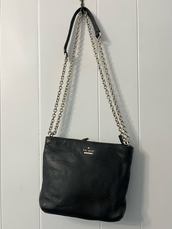 Handbags - Kate Spade Jackson Street Ellery Convertible Bag Pebbled Black Leather Chain